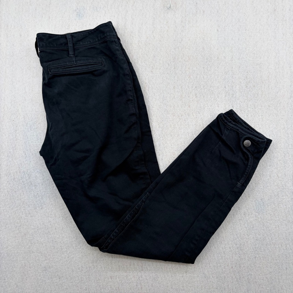 Ralph Lauren Black Equestrian Skinny Pants Quilted Knee Patch Size 27